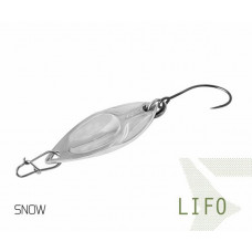 Блесна колеблющаяся Delphin LIFO Spoon / 2,5g - SNOW