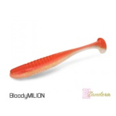 Виброхвост плавающий DELPHIN ZANDERA UVs / 12cm / BLOODY MILION - 5шт.