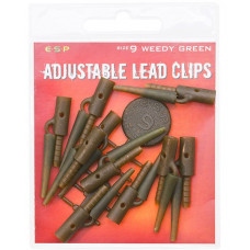 Клипсы для грузил E-S-P Adjustable Lead Clips - Weedy Green - 10шт.