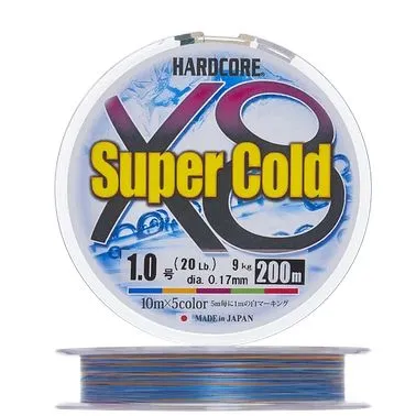 Шнур плетеный Duel Hardcore Super Cold X8 300m 5Color #4.0