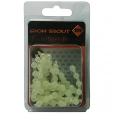 Икринки силиконовые IRON TROUT Fluo Soft Perlen / 5mm - Glow in the Dark - 100шт.